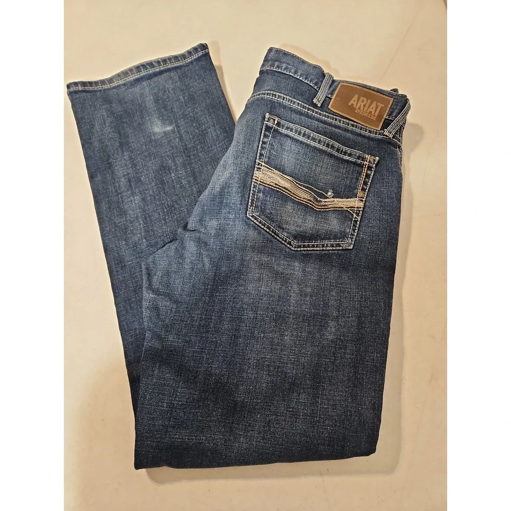Ariat M5 Jeans Mens 36x34  Denali Straight Fit Straight Leg Thick Stitch(1792